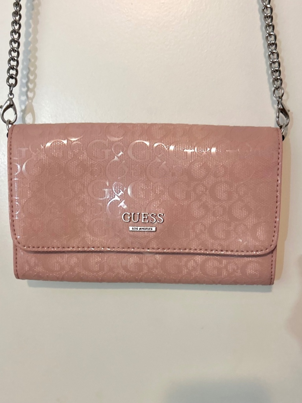 Guess LA Debossed Logo Crossbody Clutch